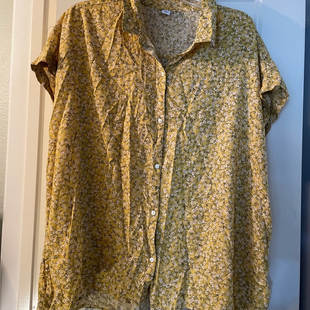 Comfy Yellow Blouse Sz XXL